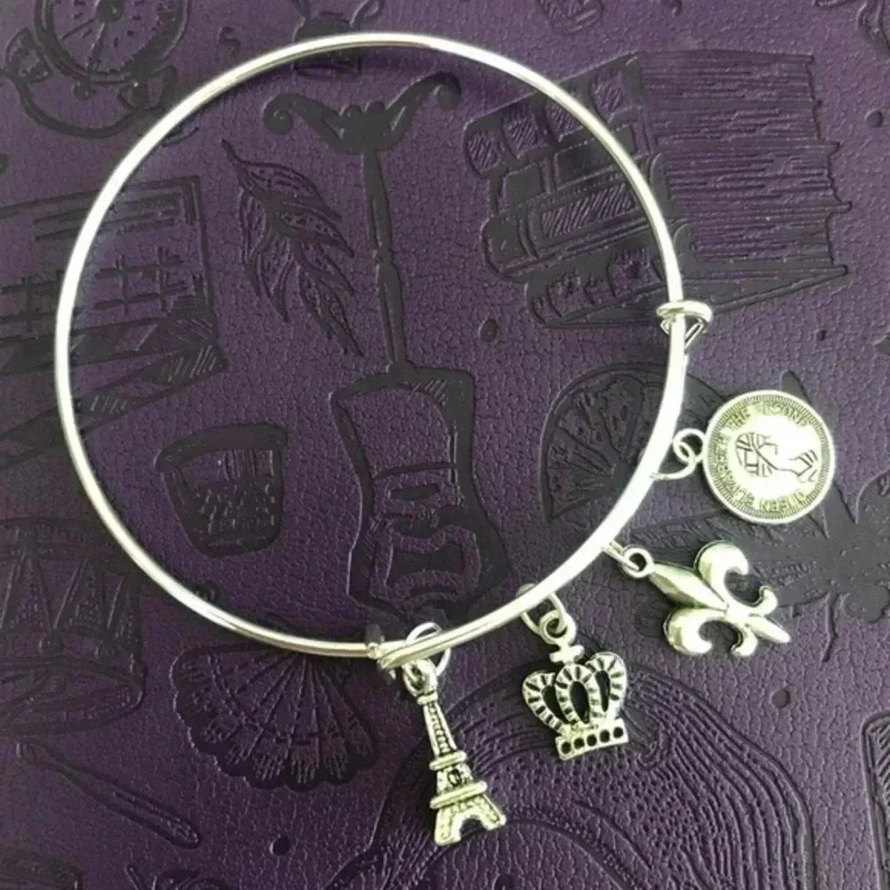 European Traveler High Polish Stainless Steel Adjustable Charm Bracelet NWT